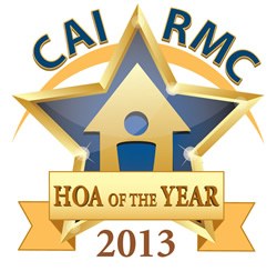 CAI Rocky Mountain Chapter HOA of the Year 2013 award badge